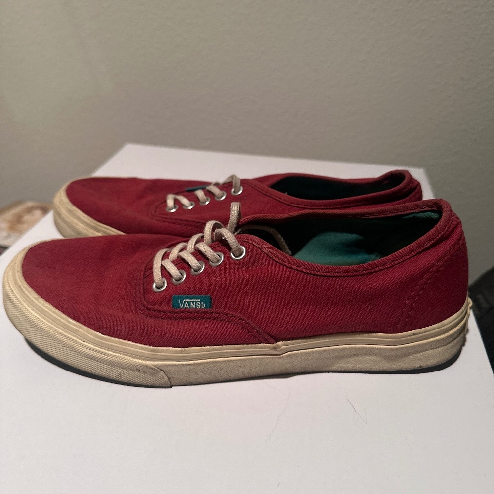 Vans burgundy well loved